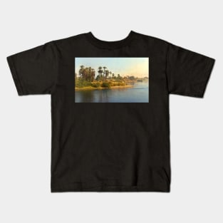 Palm Lined Banks of The Nile Kids T-Shirt